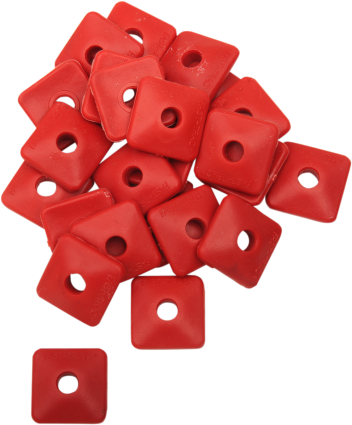 Air Lite Polymer Backers - Red Square - 5/16 in (pk 96)